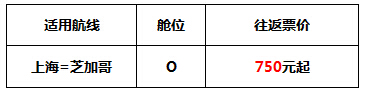 美航上海至芝加哥开航十周年,往返特价机票750元起!